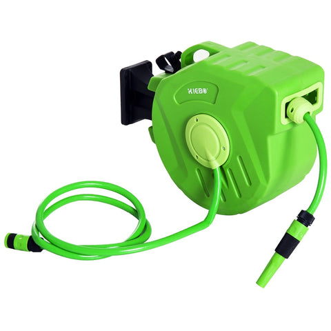 Rootz Hose Reel - 20+2m Hose Reel - Automatic Swiveling - Compressed Air Garden - 180 ° Swivel - Compressed Air Hose - Green