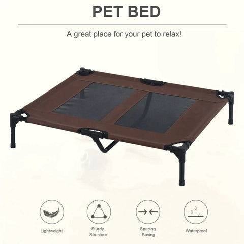 Rootz Dog Lounger - Dog Bed - Dog Lounger - Cat Bed - Pet Bed - Sleeping Place - Brown - 92 x 76 x 18 cm