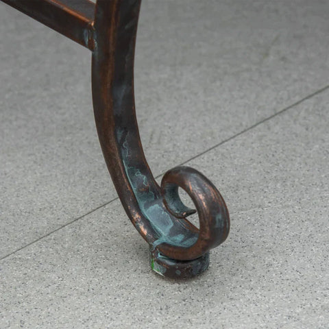 Rootz Tuinbank - Parkbank Voor 2 Personen - RVS - Antiek Design - Zilver - 110 x 60 x 97 cm