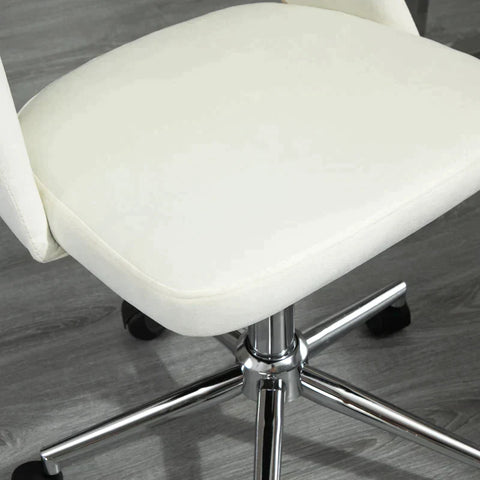 Rootz Stuhl – Bürostuhl – Drehstuhl – Relaxstuhl – Muschelform – Büro – Schlafzimmer – Wohnzimmer – Beige – 49 B x 54 T x 79–91 H cm