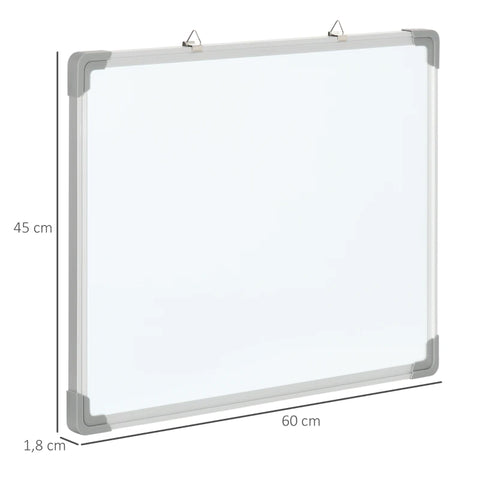 Rootz Whiteboard - Magnetic Board - Easy To Wipe Off - With 4 Markers - 10 Magnets - 1 Eraser - 60 x 1.8 x 45cm