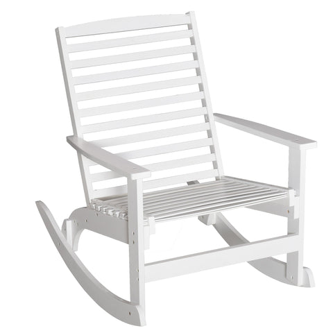 Rootz Garden rocking chair - Garden chair - Bamboo Plywood - White - 70 x 100 x 95.5 cm