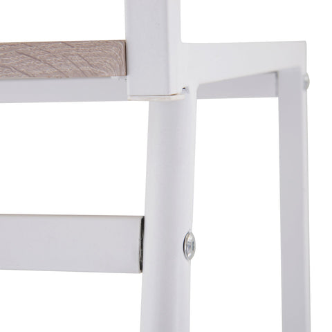 Rootz Esszimmerset - 5-teilig - Esstisch - Esszimmerstuhl - 1 Tisch - 4 Stühle - MDF - Metall - Grau - Weiß -