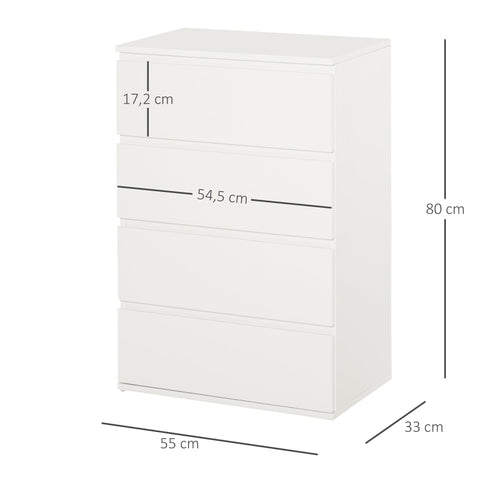 Rootz Filing cabinet - Drawer unit - Chipboard - Office cabinet - Snap closure - White