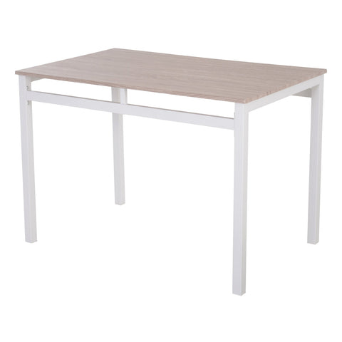 Rootz Esszimmerset - 5-teilig - Esstisch - Esszimmerstuhl - 1 Tisch - 4 Stühle - MDF - Metall - Grau - Weiß -