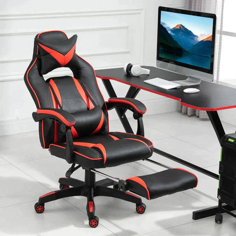 Rootz Gaming Chair - Office Chair - High Back Gaming Chair - Height Adjustable - PU Leather - 67cm x 69cm x 115-123cm