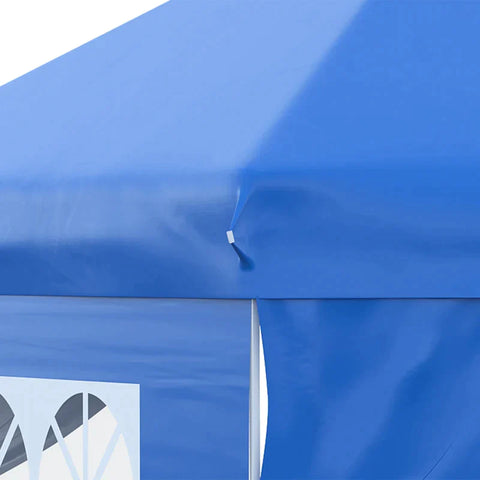 Rootz Folding Gazebo - Pavilion - Gazebo - Garden Pavilion - Garden Tent - Foldable Party Tent - Blue - 300L x 300W x 284H cm