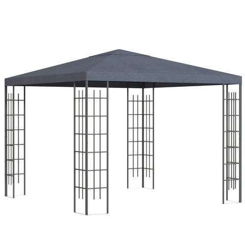 Rootz Gazebo - Party Tent - Garden Gazebo - Party Gazebo - With Air Vent - Steel/Polyester - Grey - 3 x 3 x 2.5m