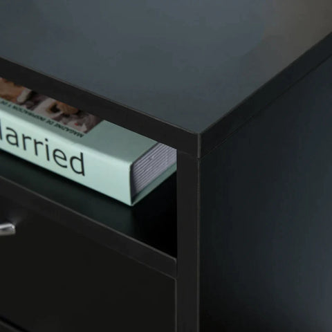 Rootz Archiefkast - Verrijdbare Container - Archiefkast - Kantoorcontainer - Kantoorkast - Opbergcontainer - Zwart - 40 x 35 x 60 cm