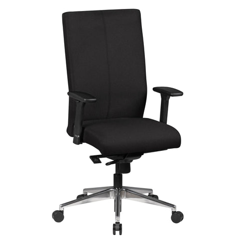 Rootz Office Chair Cover - Black Fabric - Executive Chair - Swivel Chair with Synchronous Mechanism - Armrest - XXL (120kg)