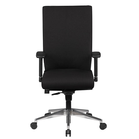 Rootz Office Chair Cover - Black Fabric - Executive Chair - Swivel Chair with Synchronous Mechanism - Armrest - XXL (120kg)