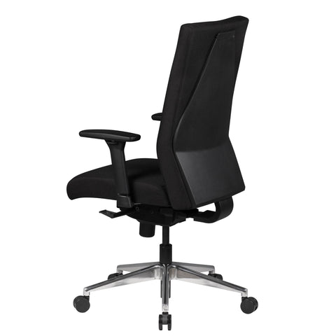Rootz Office Chair Cover - Black Fabric - Executive Chair - Swivel Chair with Synchronous Mechanism - Armrest - XXL (120kg)