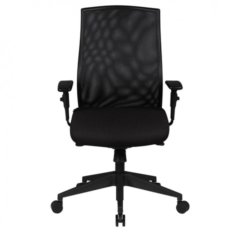 Rootz Office Chair Cover - Black Fabric - Design Executive Chair - Armrest - Swivel Chair - Upholstery (120kg)