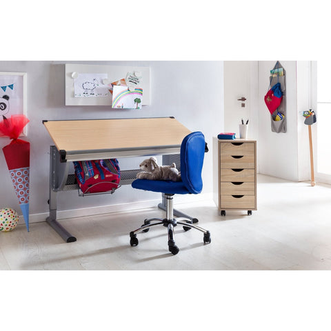 Rootz Office Chair for Children - Swivel Chair - Office Chair - Children's Chair - Adjustable - Black/Green/Blue/Pink