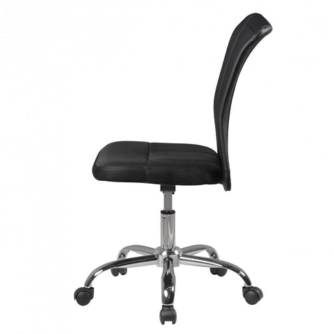 Rootz Children's Desk Chair - Black - For Ages 6+ with Backrest - Soft Floor Casters