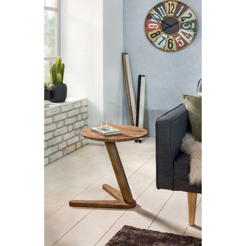 Rootz Side Table - Coffee Table - Solid Wood - - 45 x 45 cm - Round - Brown