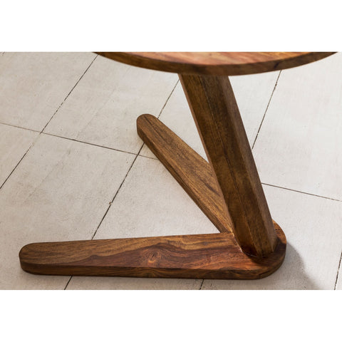Rootz Side Table - Coffee Table - Solid Wood - - 45 x 45 cm - Round - Brown
