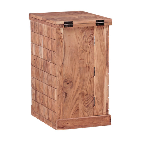 Rootz Home Bar – Ausklappbare Bar – Vitrine – Weinaufbewahrung – Getränkeaufbewahrung – Massivholz-Akazie – Landhausstil – Barschrank