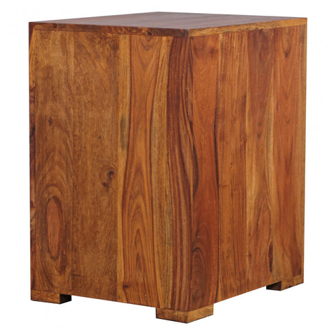 Rootz Bedside Table - Solid Wood Bedside Table - - Drawer - Door - Bedside Tables