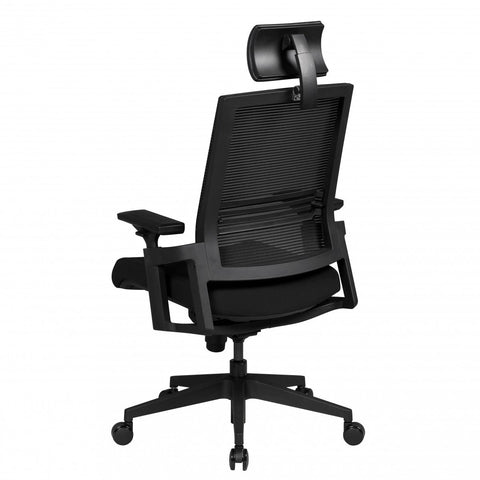 Rootz Office Chair - A1 Fabric - Black - Executive Chair with Armrests - 120kg Swivel Chair - X-XL Size - Headrest
