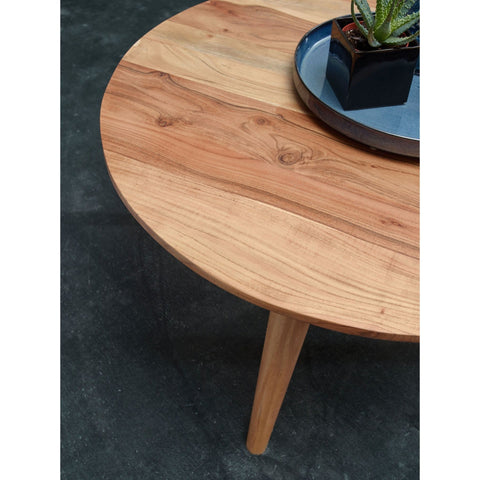 Rootz Coffee Table - Coffee Table - Solid Wood - Acacia Wood - Round Table - 75 x 75 x 40 cm