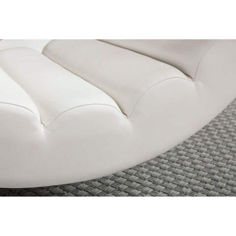Rootz Lounge chair - Rocking chair - Relax armchair - Ergonomic - Relax chair - White / Brown - Artificial leather - Metal