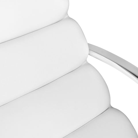 Rootz Lounge chair - Rocking chair - Relax armchair - Ergonomic - Relax chair - White / Brown - Artificial leather - Metal