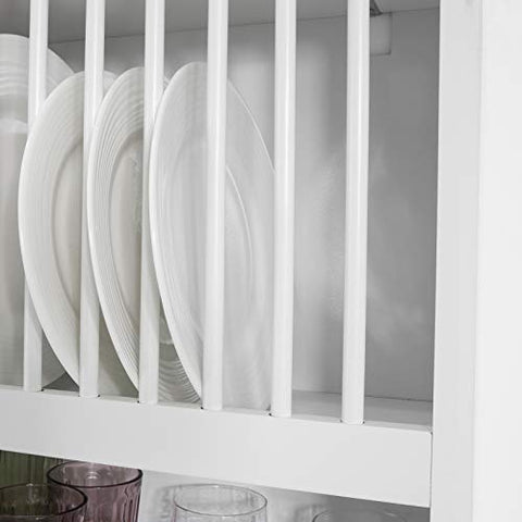 Rootz Wall Mounted Kitchen Plate Cup Rack - Kitchen Wall Shelf - Kitchen Storage Rack Shelf