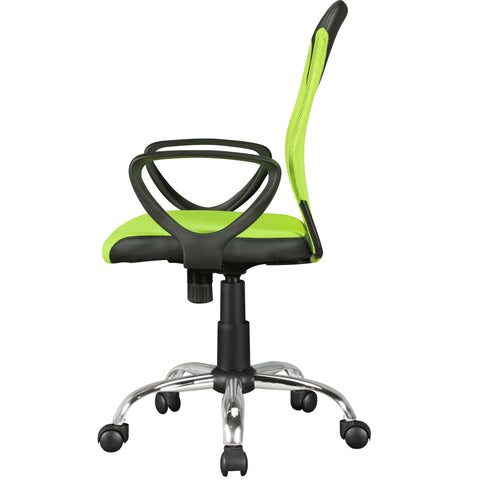 Rootz Office Chair for Children - Swivel Chair - Youth - Mesh - Plastic - Green - Black