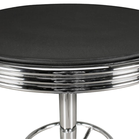 Rootz Bar Table - American Diner - Bistro Table - High Table - Standing Table - Black - Aluminium