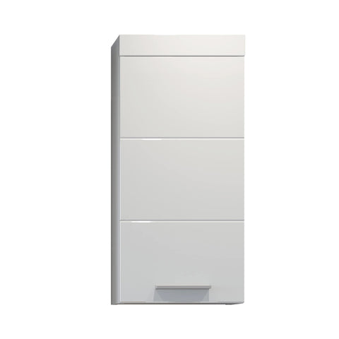 Rootz Modern Bathroom Wall Cabinet - Stylish Wall Storage - Sleek White High Gloss - Ample Space - 35 x 75 x 16 cm