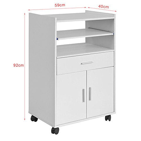 Rootz Magnetron Plank - Keuken Opbergwagen op Wielen - Keukenkast