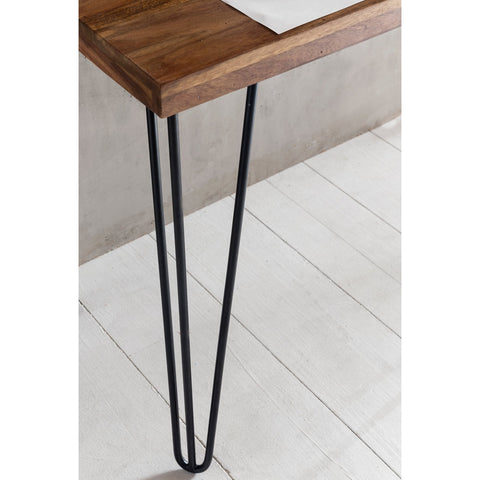 Rootz Desk - Work Table - Solid Wood Desk - Office Table - - Brown