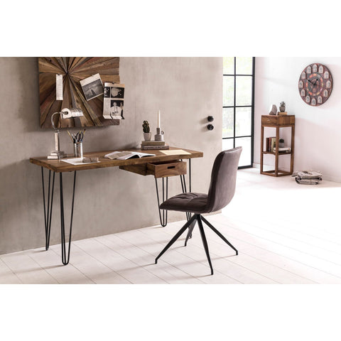 Rootz Desk - Work Table - Solid Wood Desk - Office Table - - Brown