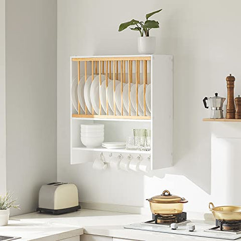 Rootz wandgemonteerd keukenbord bekerrek - keukenwandplank - keukenopbergrekplank