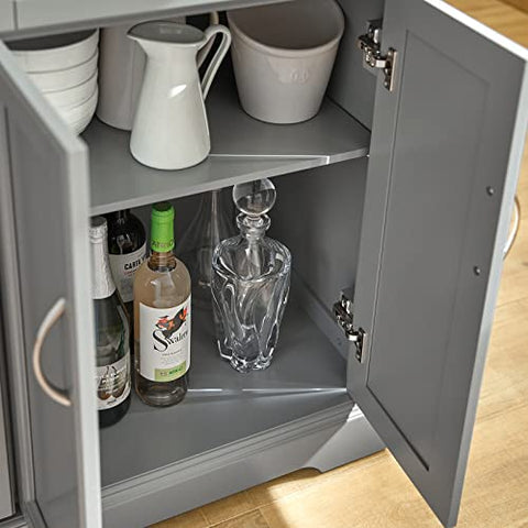 Rootz Extendable Kitchen Storage Trolley Kitchen Cabinet Cupboard Sideboard Kitchen Island