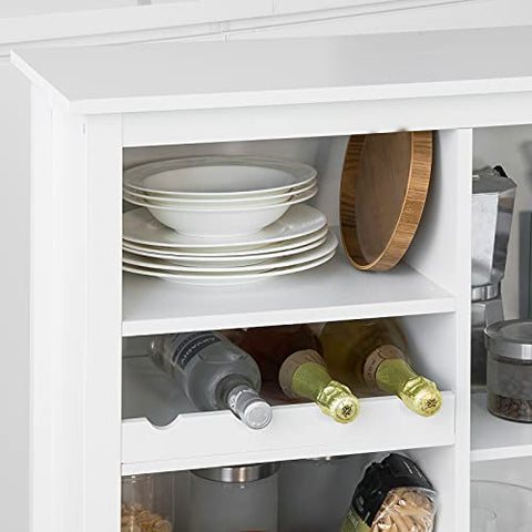 Rootz Keukentrolley - Kar Opbergwagen - Serveerwagen - Keukenkast met Wijnrek