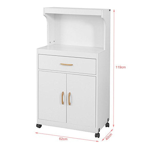 Rootz Keukenopbergwagen - Magnetronplank - Opbergkast Kast Dressoir op Wielen