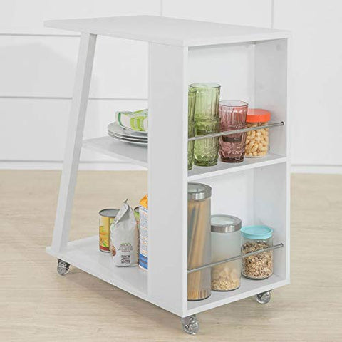 Rootz Keuken Serveerwagen Opbergwagen - Bijzettafel Bijzettafel op Wielen