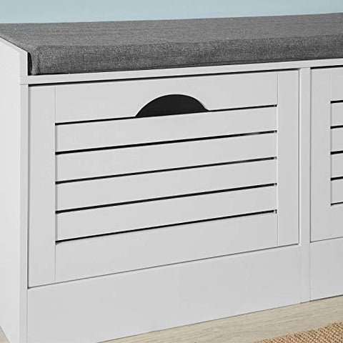 Rootz Hallway Shoe - Bench Shoe - Rack Shoe - Cabinet with Flip - drawer and Seat Cushion