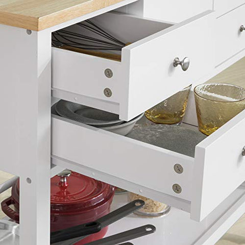 Rootz Keukentrolley Keukenopbergwagen met 5 lades en opbergplank