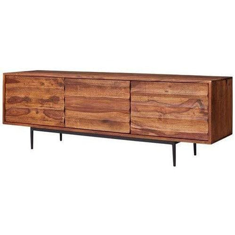 Rootz Sideboards - Sideboard Cabinets - Low TV cabinet - Brown - 147 x 38 x 50 cm