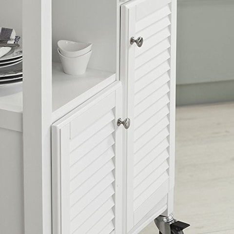 Rootz Keukenopslag Serveerwagen met roestvrijstalen werkblad en kasten