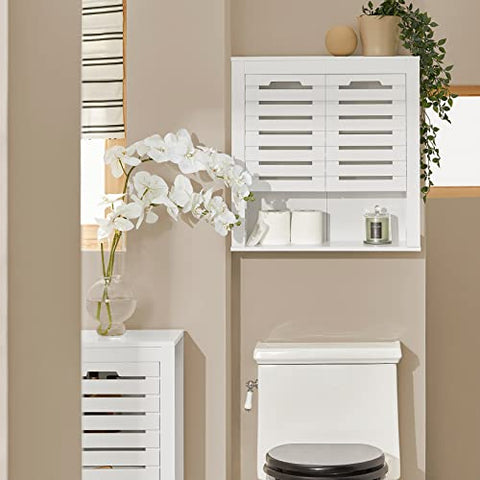 Rootz Badkamer Wandkast Medicijnkast - Wandopbergkast Kast met dubbele lattendeuren