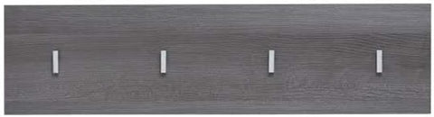 Rootz Wandpaneel - Hangplank - Kapstokplank - Halorganisator - Wandmontagerek - Opbergbord - Decorbord - Sardegna Gerookt Zilver - 80 x 40 x 2 cm