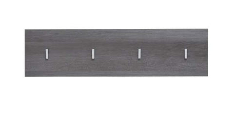 Rootz Wandpaneel - Hangplank - Kapstokplank - Halorganisator - Wandmontagerek - Opbergbord - Decorbord - Sardegna Gerookt Zilver - 80 x 40 x 2 cm