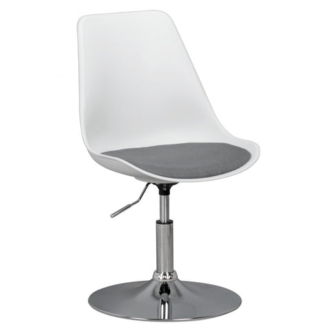 Rootz Armchair - Swivel armchair - Waiting room chair - Dining room chair - Visitor chair - Swivel chair - Fabric - White/Grey