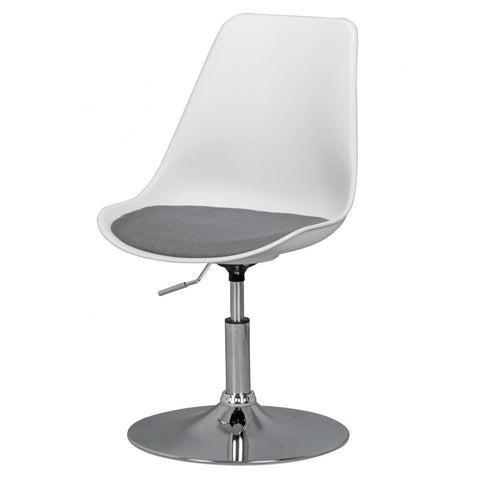Rootz Armchair - Swivel armchair - Waiting room chair - Dining room chair - Visitor chair - Swivel chair - Fabric - White/Grey