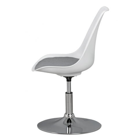 Rootz Armchair - Swivel armchair - Waiting room chair - Dining room chair - Visitor chair - Swivel chair - Fabric - White/Grey