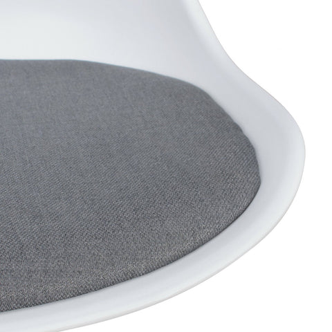 Rootz Armchair - Swivel armchair - Waiting room chair - Dining room chair - Visitor chair - Swivel chair - Fabric - White/Grey